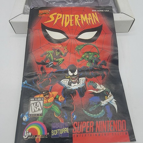 Spider-Man (SNES) Super Nintendo. CIB, manual, insert, box. - Picture 2 of 8