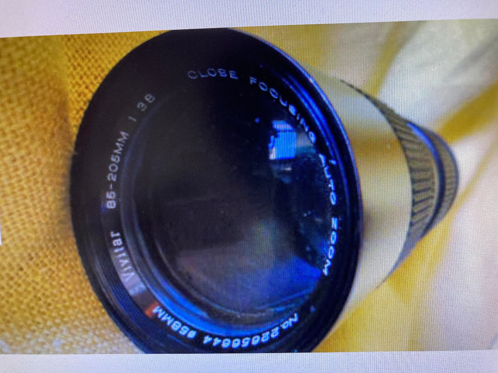 OBJECTIF VIVITAR TELE-ZOOM 85 MM-205 mm f/3,8 #22204744 rare vintage