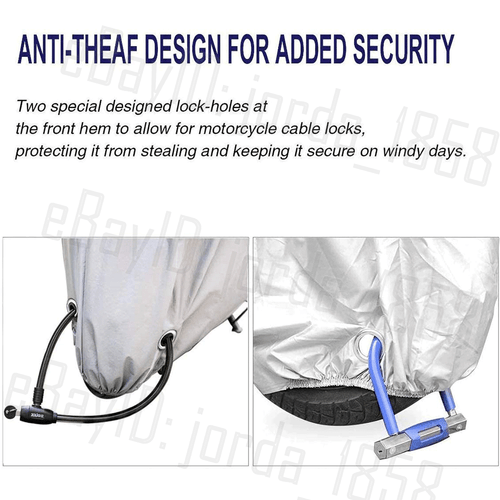L-XXL Motorcycle Cover Motorbike Cruiser Scooter Motor Bike Waterproof Storage - Picture 9 of 16