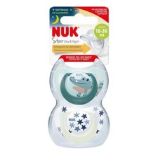NUK Star Day  Night Soother 18-36 Months 2 Pack