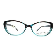 Leon Max 4010 ZYLOWARE 165 Eyeglasses Frames Blue Grey Round Cat Eye 54-16-135