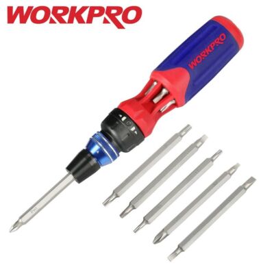 WORKPRO 12-in-1 Multi-Bit Ratcheting Screwdriver Set Quick-load Mechanism Bit
