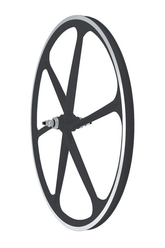 Ruota posteriore Fixed in lega, profilo 30mm a 6 razze, colore nero | eBay