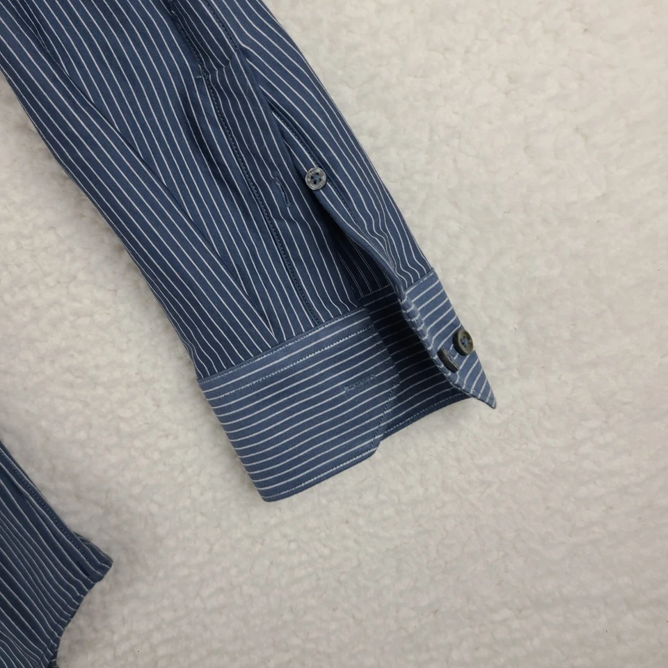 Camisa de vestir BUGATCHI para hombre grande azul Oooh algodón tecnología rendimiento abotonada Foto 2 de 4