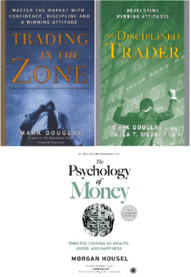Trading in Zone Disciplined Trader & psychology of money 3 book set