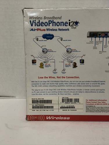 New! D-Link DVC-1100 AirPlus Wireless Network IP Videoconferencing READ - 第 3/7 張圖片