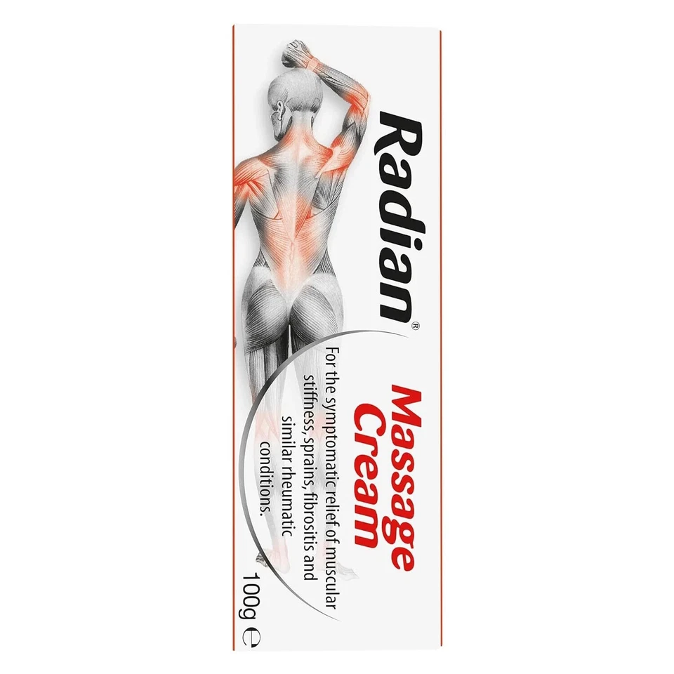 Pack-2 Radian Natural Massage Cream For Instant Relief Body 100G/3.5oz-Fast Ship - Image 2 of 4