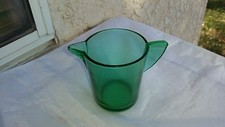 Akro Agate Stippled Band Green Small Size Teapot "No Lid"