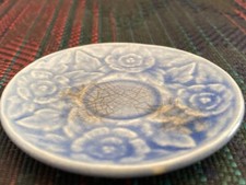 Vintage Japan Blue Floral Child's China Toy Tea Cup Saucer
