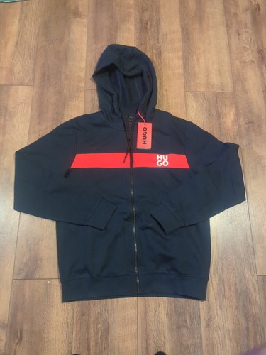 HUGO Mens TracksuDapieDoaky IN Cotton-terry Zip Hoodie Small - Picture 3 of 20