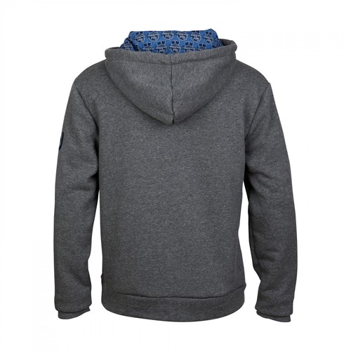 Pabst Blue Ribbon Logo Charcoal Pocket Hoodie with Inside Pattern Grey - 第 2/7 張圖片