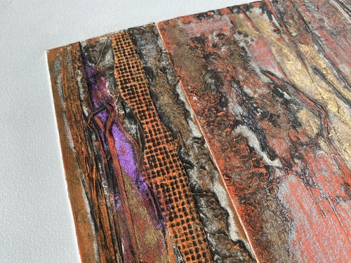 Vintage Modernist Abstract Expressionism AbEx Monotype Print Signed Nadia Irish - Picture 4 of 21