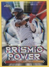2021 Topps Chrome Baseball Eloy Jimenez Prismic Power Refractor Insert
