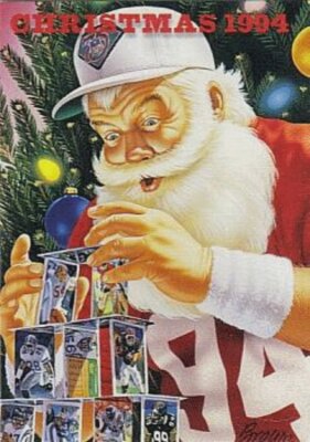 1994 NFL Properties Christmas #NNO Santa Claus Checklist