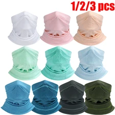 1/2/3pcs Neck Gaiter Cycling Hiking Breathable Cooling Scarf Face Mask Balaclava