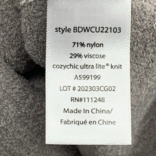 Barefoot Dreams Cozy Chic Lite Full Sip Short Sleeve Hoodie Gray Women’s S/M - Picture 4 of 11