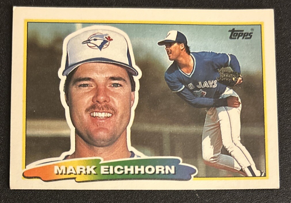 topps インサート88枚 1988 Topps Big Mark Eichhorn Baseball Card #208 Blue Jays Pitcher