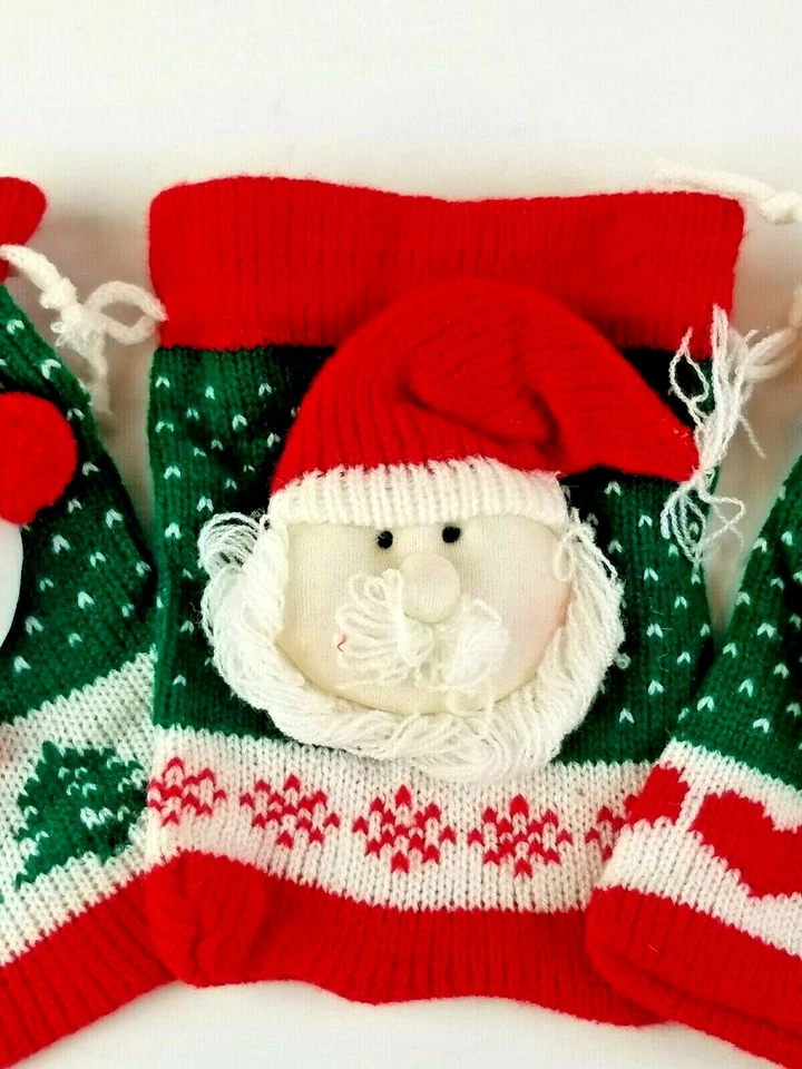 Medias Stuffer Rojo/Blanco/Verde Navidad Niños Tema Regalo y Bolsa de Caramelos Lote 3 Foto 4 de 4