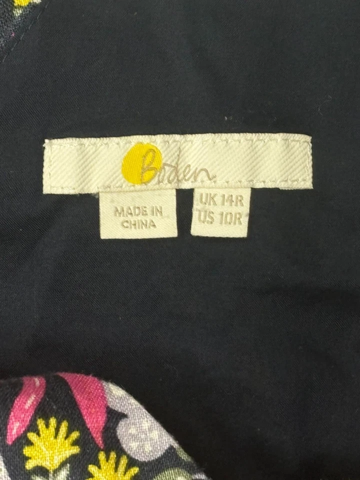 Boden Mujer Estampado Brillante Super Ancho Pierna Botón Delantero Mono Talla US 10 Foto 4 de 4