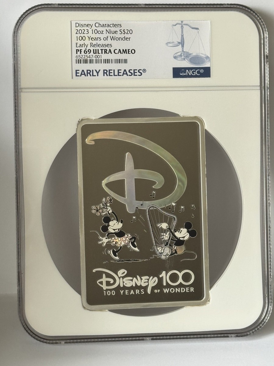 2023 Disney 100 Years of Wonder Mickey and Minnie 10 oz Silver PF