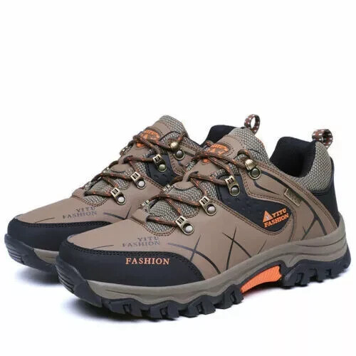 Herren Wasserdicht Stiefeletten Outdoor Lederstiefel Wanderschuhe Freizeitschuhe - Bild 2 von 3