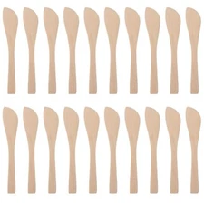 20Pcs Butter Spreaders Wooden Cheese Spreader 5.9" Dumpling Making Tools Jam