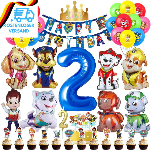 Patrol Geburtstag Deko 2 Jahre, Paw Luftballon Kindergeburtstag Jungen MäDchen,-image