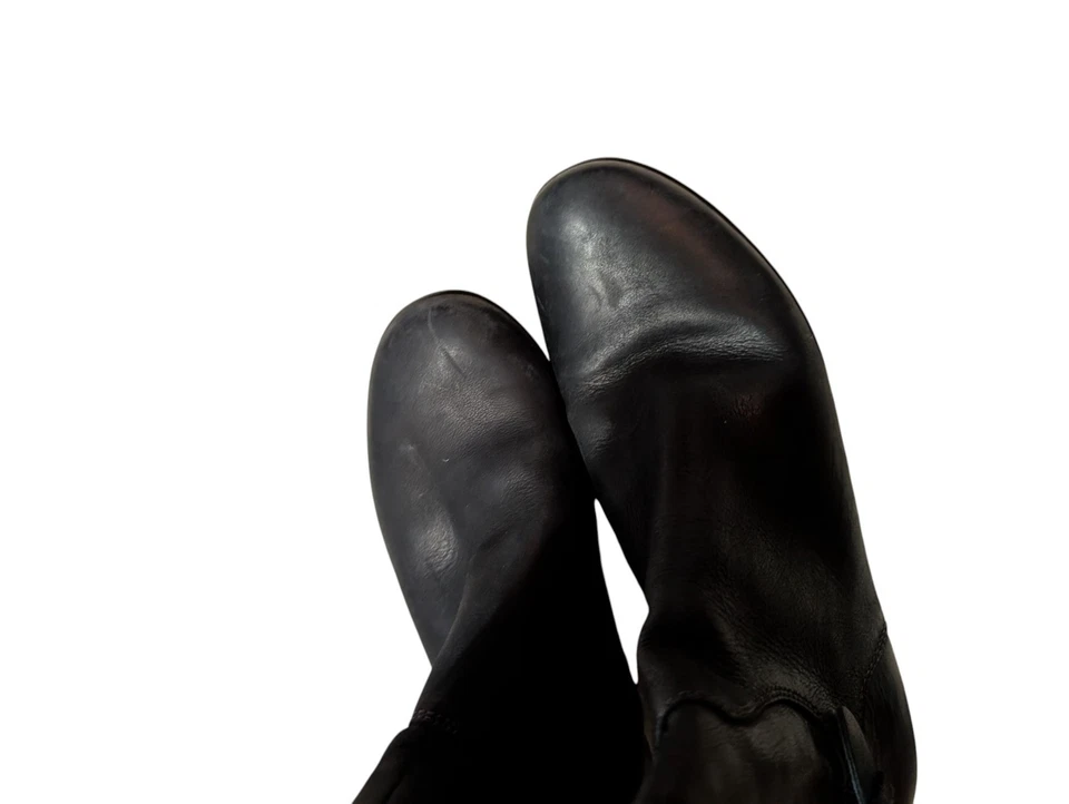 Clarks Botas Mujer 6.5M Malia Alto Montar Cuero Negro Cremallera Lateral Tacones 26102069 Foto 3 de 4