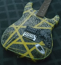 Fender Squire EVH Worn Style Finish Guitar With Crystal Rhinestones &amp; Killswitch