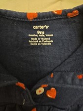 Carter Navy BLUE Jumper With Hearts 9M