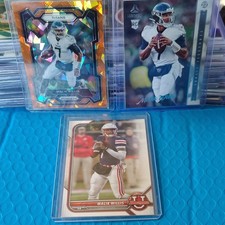 Malik Willis Titans Prizm Gold Cracked Ice Luminance Bowman RC Card Lot - 3