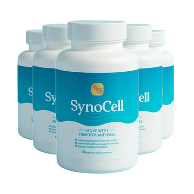 5-Pack Synocell Capsules   Back Neck and Joint Support Complex - 300 Caps
