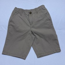 Crazy 8 boys Size 10 Light Khaki Chino Uniform Shorts Adj Waist