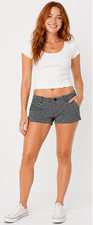 Merona Women s Black/White Polka Dot Shorts 100 Cotton Size 6