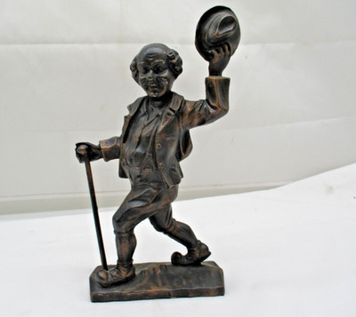 Aluguss Figur Skulptur  Der Wanderer   Wanderlust    23x14 cm