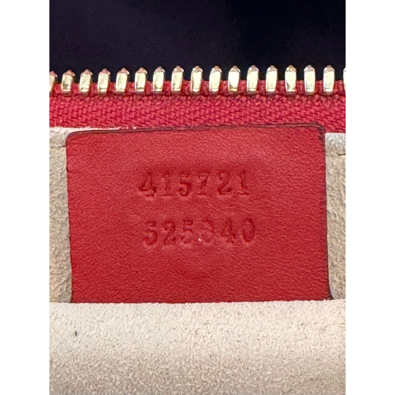 GUCCI GG Supreme Large Navy Blue Monogram & Red Leather Tote Shoulder Bag image 6