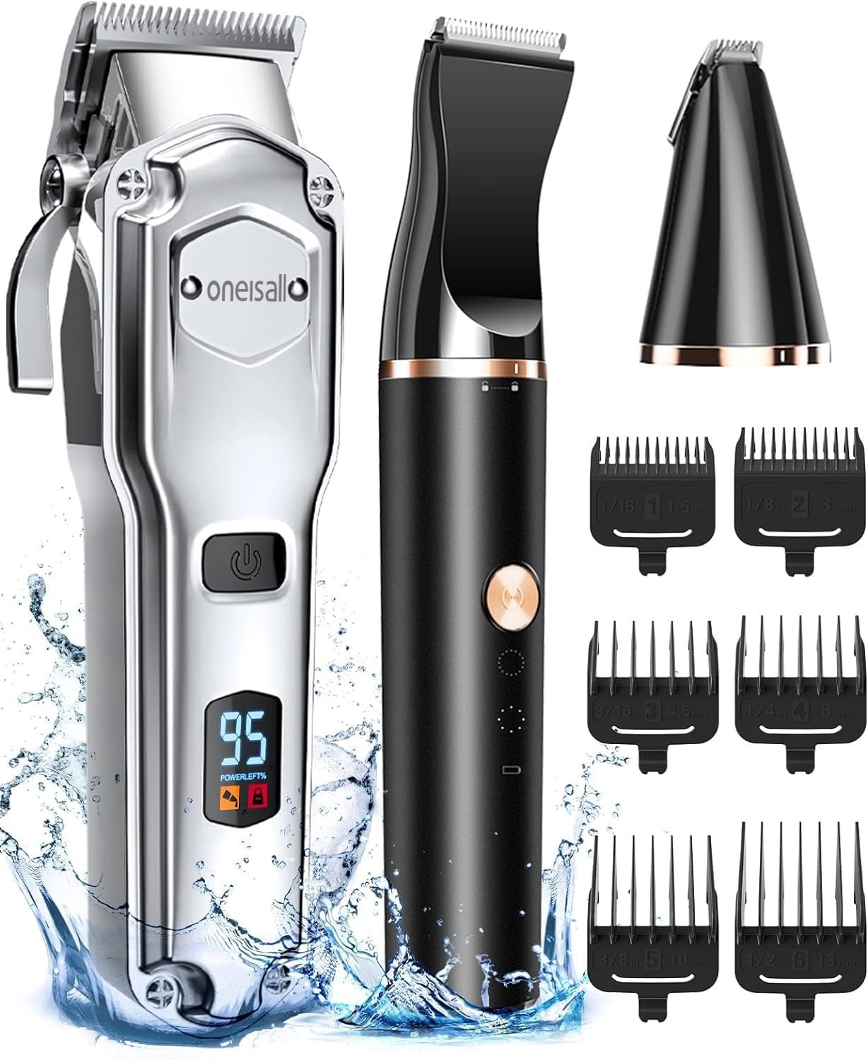 oneisall Dog Clippers & Paw Trimmer 3 in 1 Grooming Kit, Dog Clippers