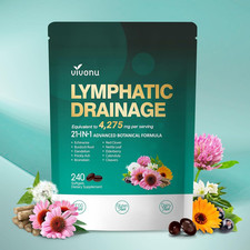 Lymphatic Drainage Supplement, 240 Softgels, 4275mg Lymph System Support Supplem