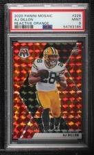 2020 Panini Mosaic Rookies Reactive Orange Prizm AJ Dillon #226 PSA 9 MINT 2l4