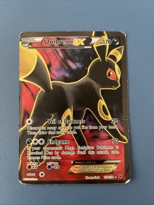 Pokemon Umbreon EX (Full Art) 119/124 Fates Collide Holo - Damaged