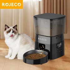 Automatic Pet Feeder for Cats  Small Dogs   Timed Meals, One-Button Setup