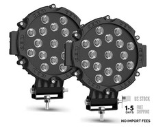 Round Led Off Road Lights7 Inch 51w Trucks Tractor Led Work 7 Inch-black