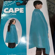 SuperHero Cape Turquoise Costume Fits Kids And Adults Halloween Cosplay New