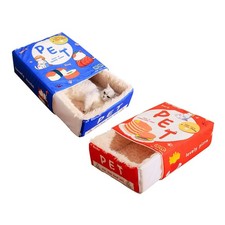 Snack Box Cat Bed Cartoon Rectangular Fully Enclosed Four Season Universal Multi