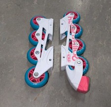 Roller Derby 2 In 1 Inline Quad Skates Replacement Girls Adjustable White Pink