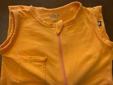 GUC - KYTE BABY 2T Orange Sleeveless Zip Bamboo  Romper W/Pocket