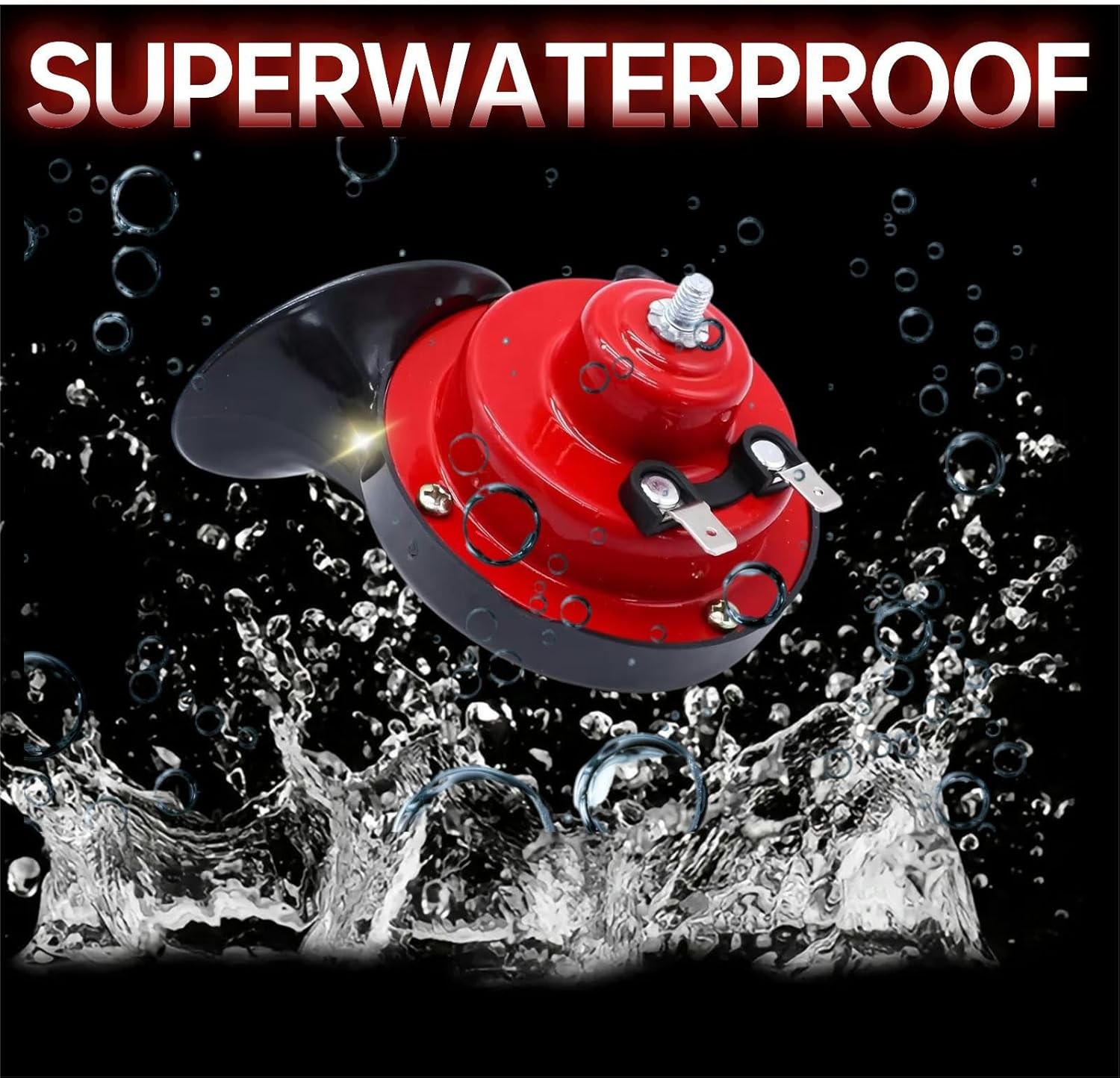 for Trucks 300DB Loud Air Electric Snail Horn,12V Waterproof Horns Kit Super... 