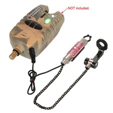 Iron Fishing Bite Alarm Chain Hanger Swinger LED Illuminated Indicator