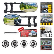 Extended Towing Mirror Extensions Clear Visibility For Safe Trailer Management