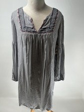 Old Navy Womens Sz S Long Sleeve Knee Length Peasant Style Dress Striped NWT